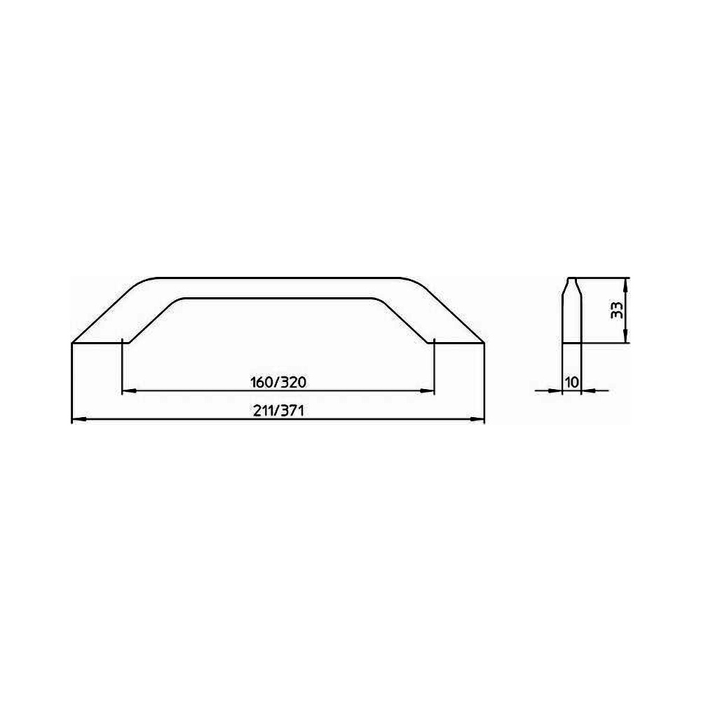 12011 úchytka LUXOR rozteč 352mm broušený nikl