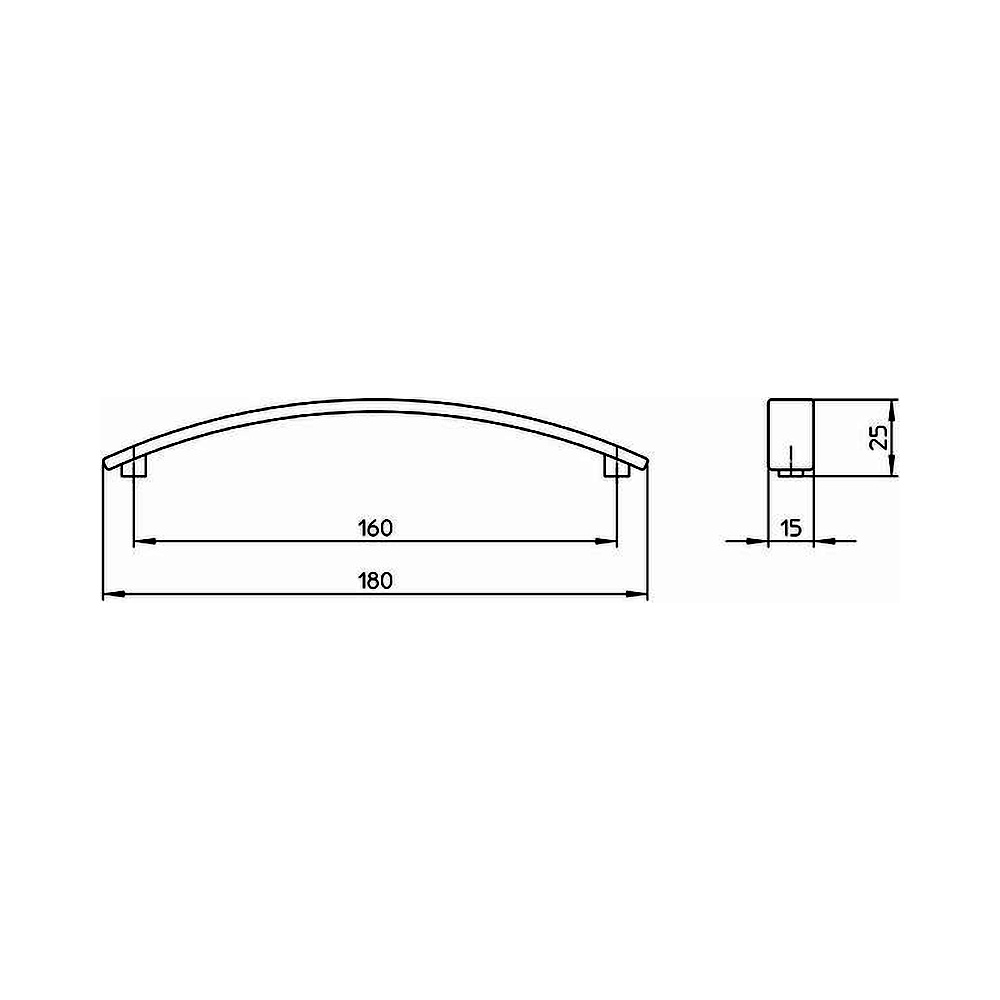 12077 úchytka BELA rozteč 160mm antracit