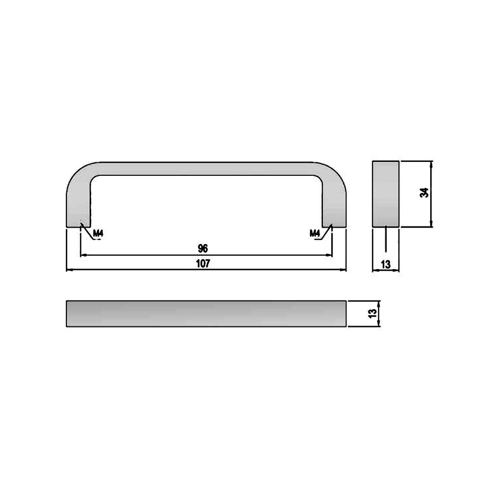 12131 úchytka VENDA rozteč 96mm starostříbro