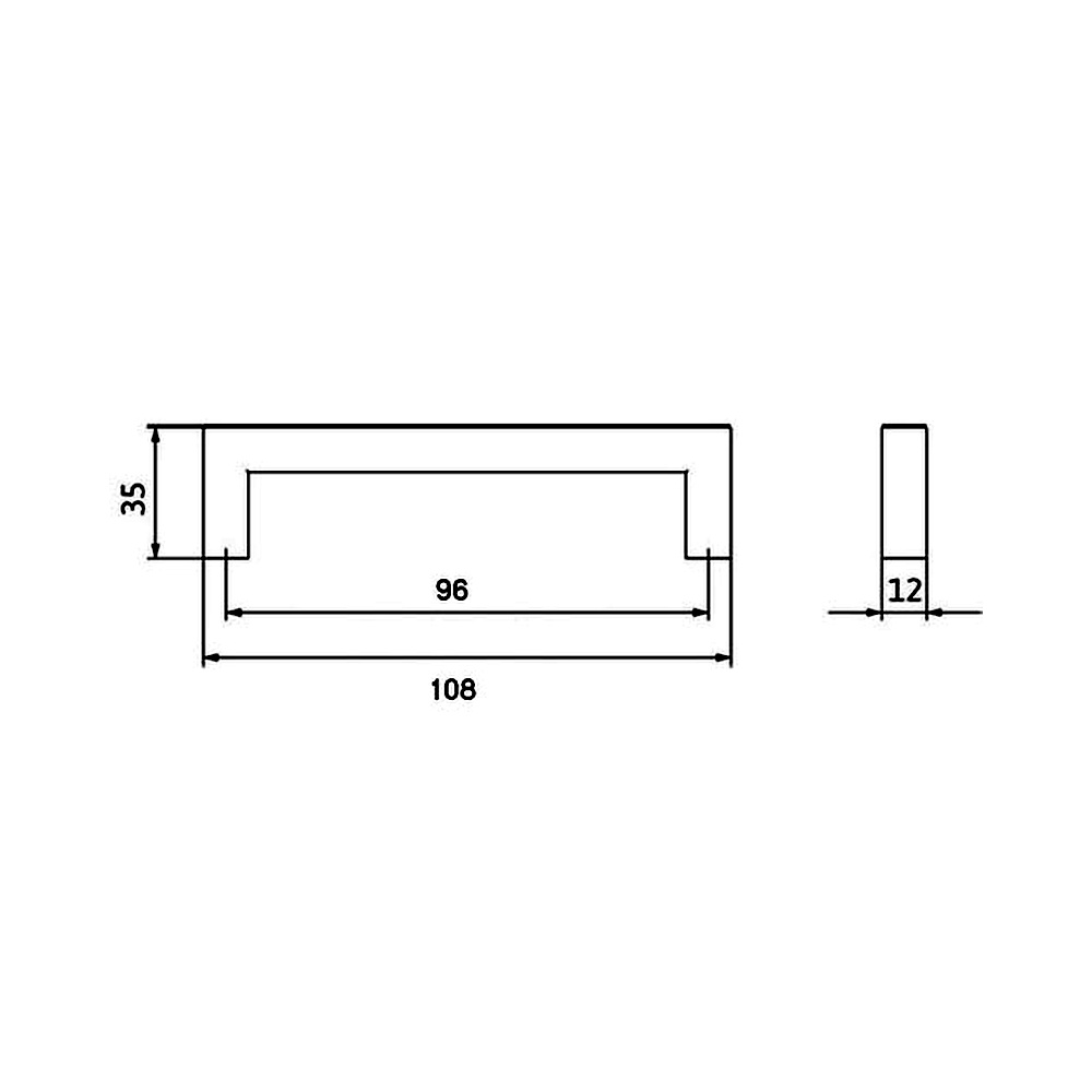 12194 úchytka rozteč 96mm nerez