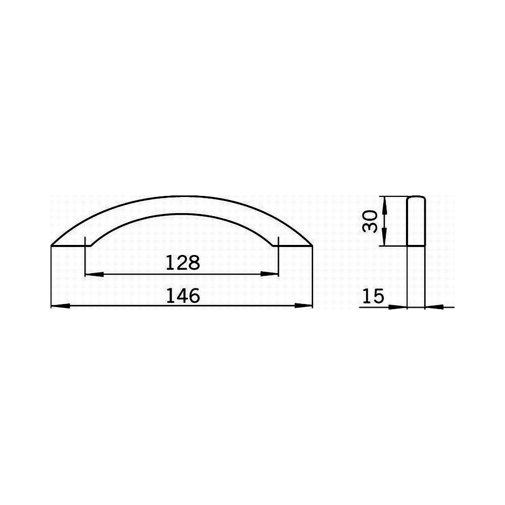 12202 úchytka IVO rozteč 128mm satén nikl