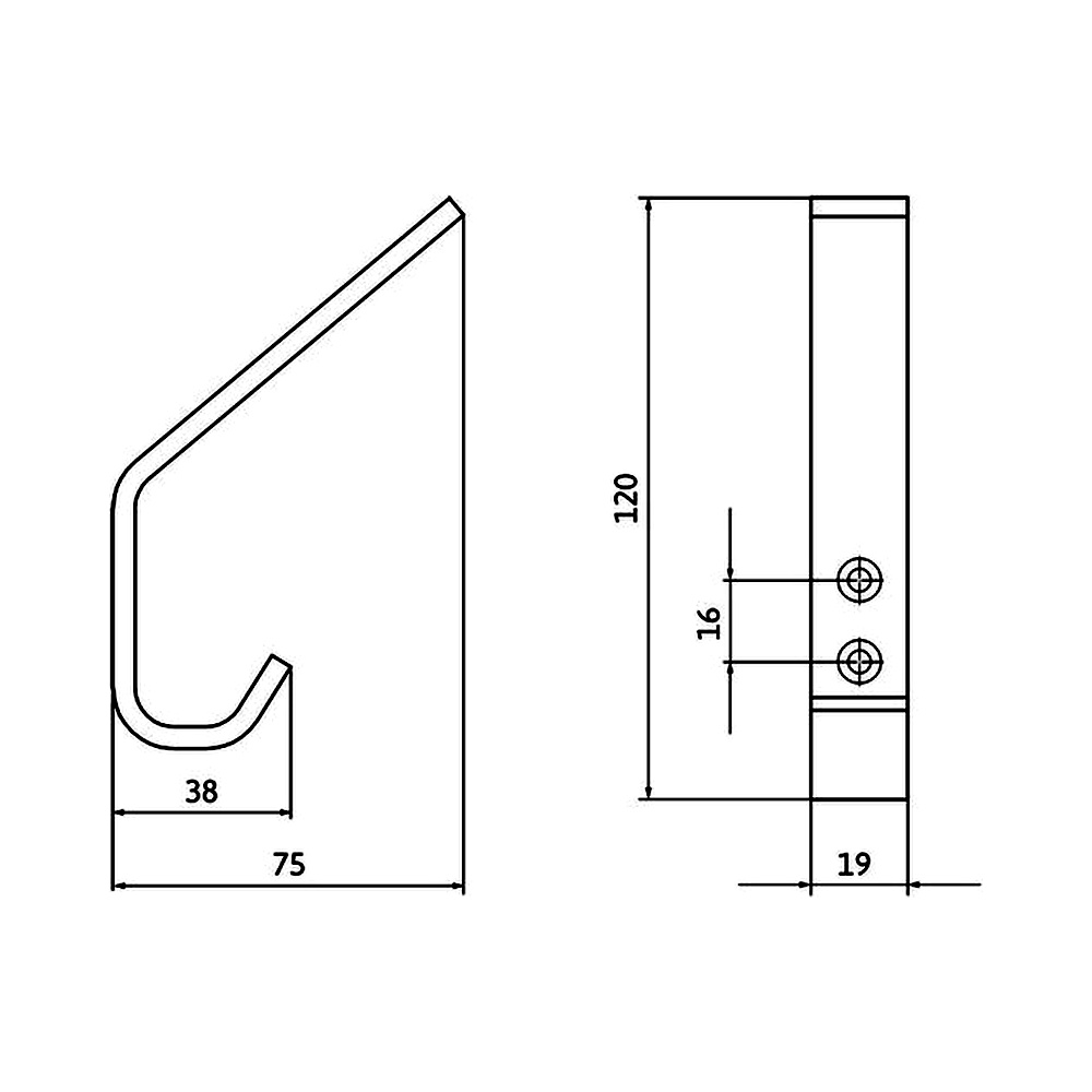 12217 věšák kloboukový - černý