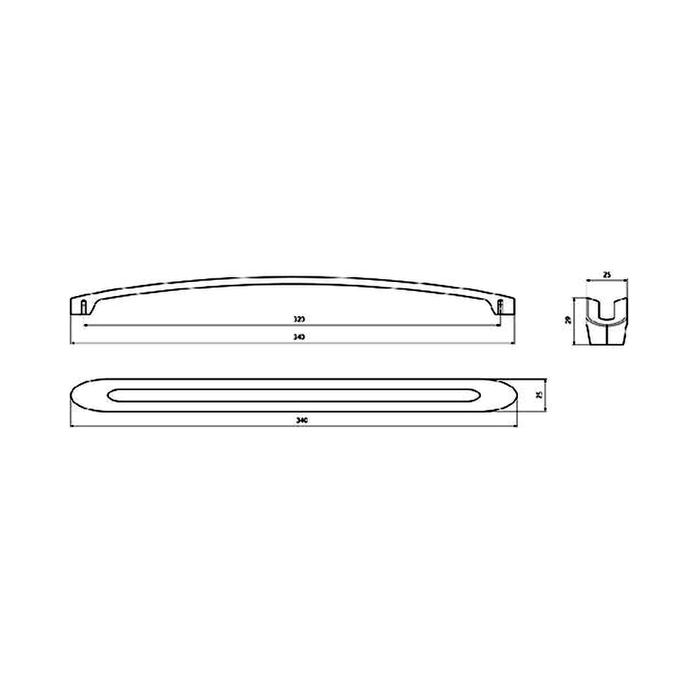 12585 úchytka rozteč 320mm ušlechtilá ocel