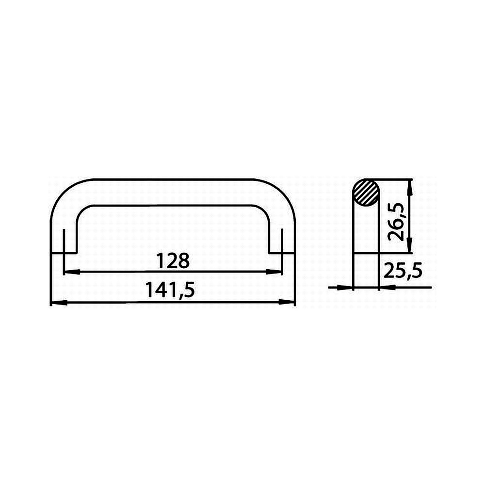 12711 úchytka IVONA rozteč 128mm chrom lesk