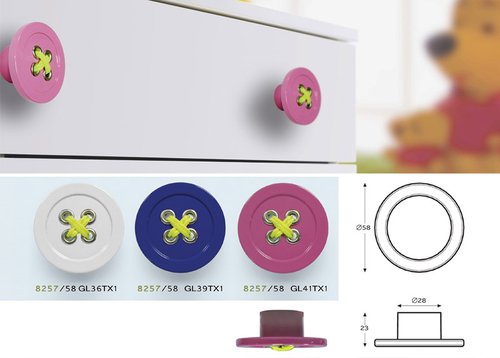 12794 knopka plastová KNOFLÍK 58mm růžová