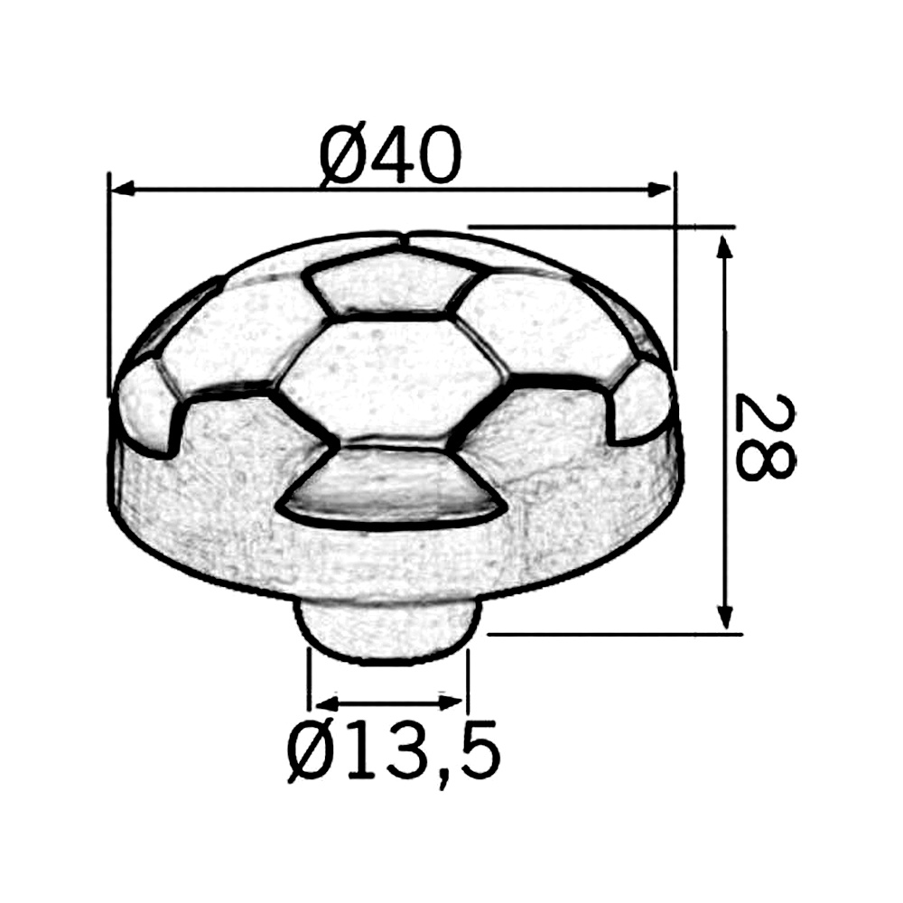12804 úchytka MÍČ dětská multicolor