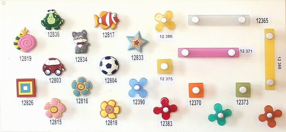 12834 úchytka Kočka dětská multicolor