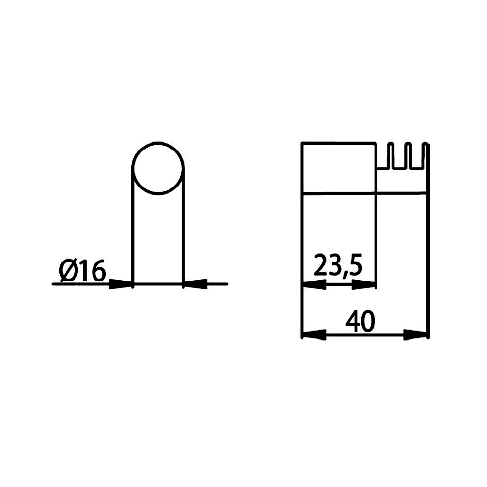12847 věšák LUCIE 16x40 satén nikl