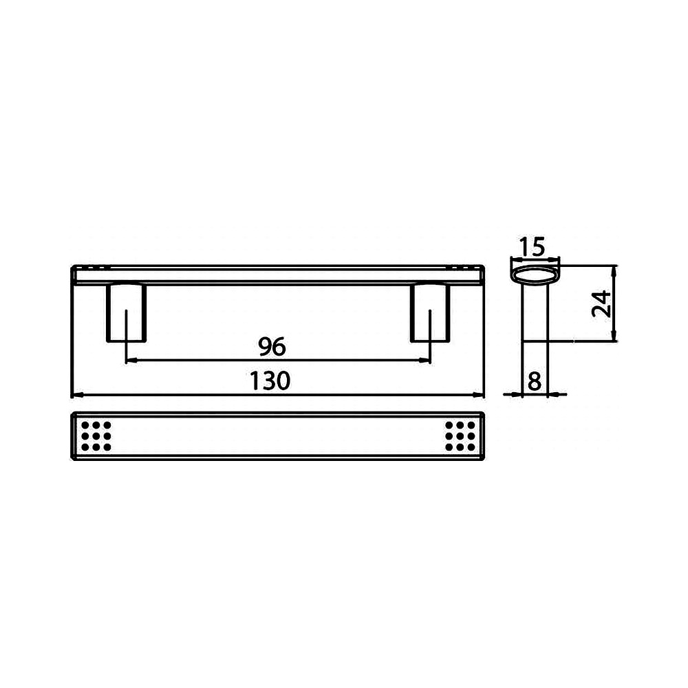 12927 úchytka rozteč 96mm satén chrom