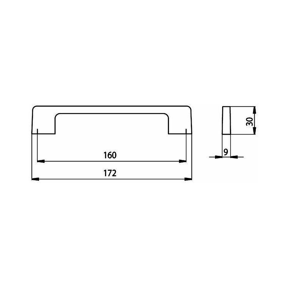 14022 úchytka MILA 160 rozteč 160mm staro ocel