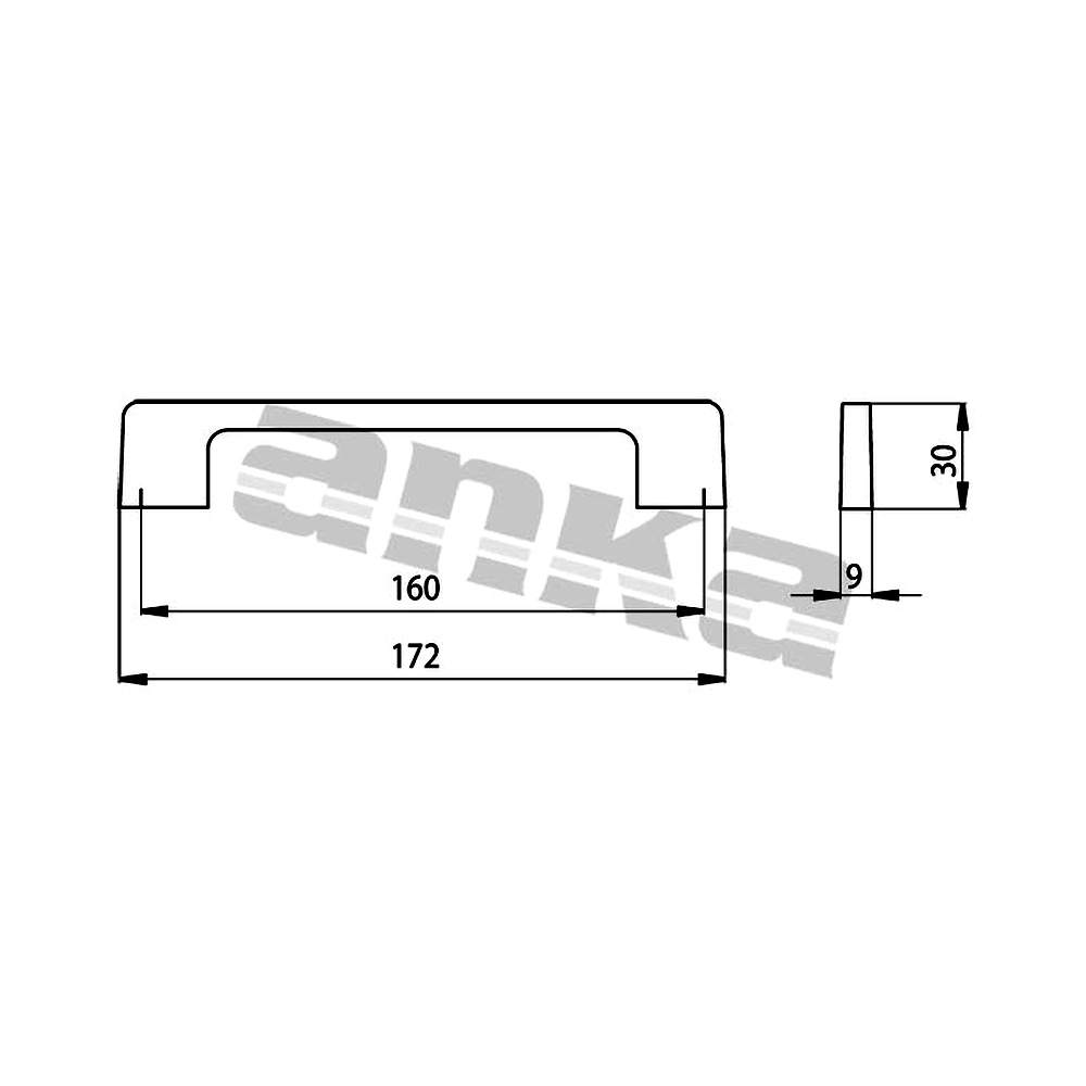 14023 úchytka MILA 192 rozteč 192mm staro ocel