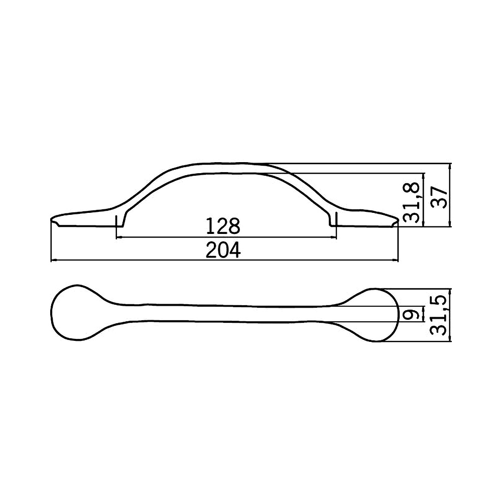 14030 úchytka VLASTA rozteč 128mm staromosaz