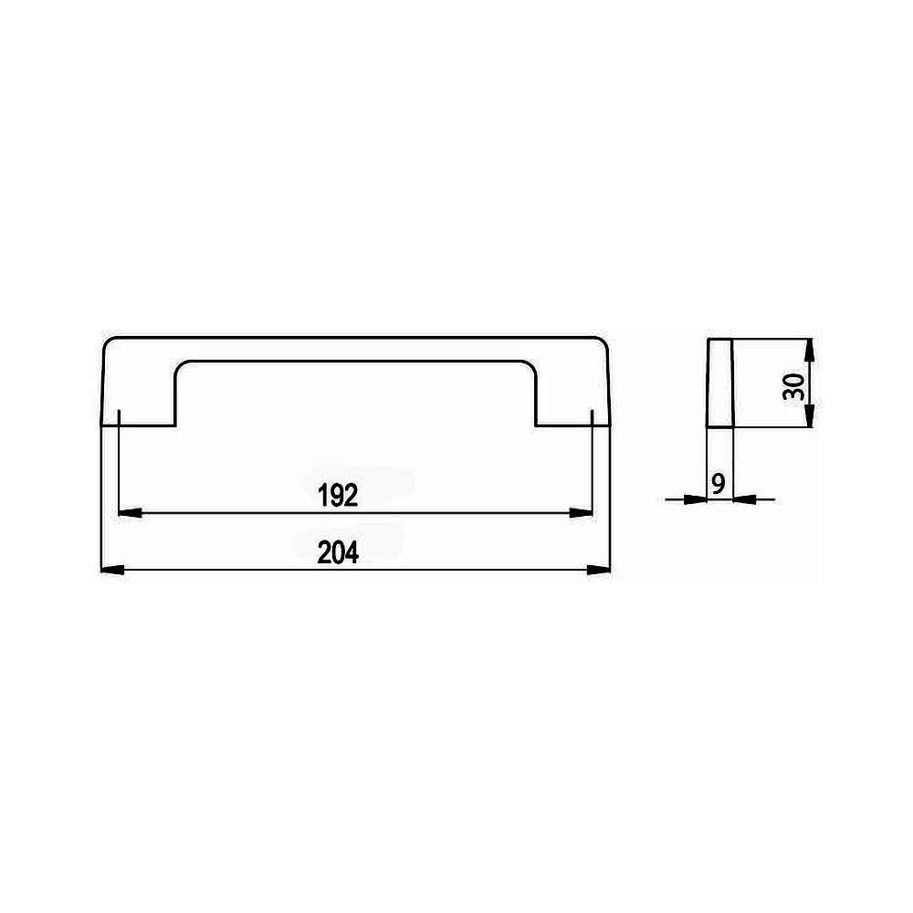 14081 úchytka MILA 192 rozteč 192mm chrom lesklý
