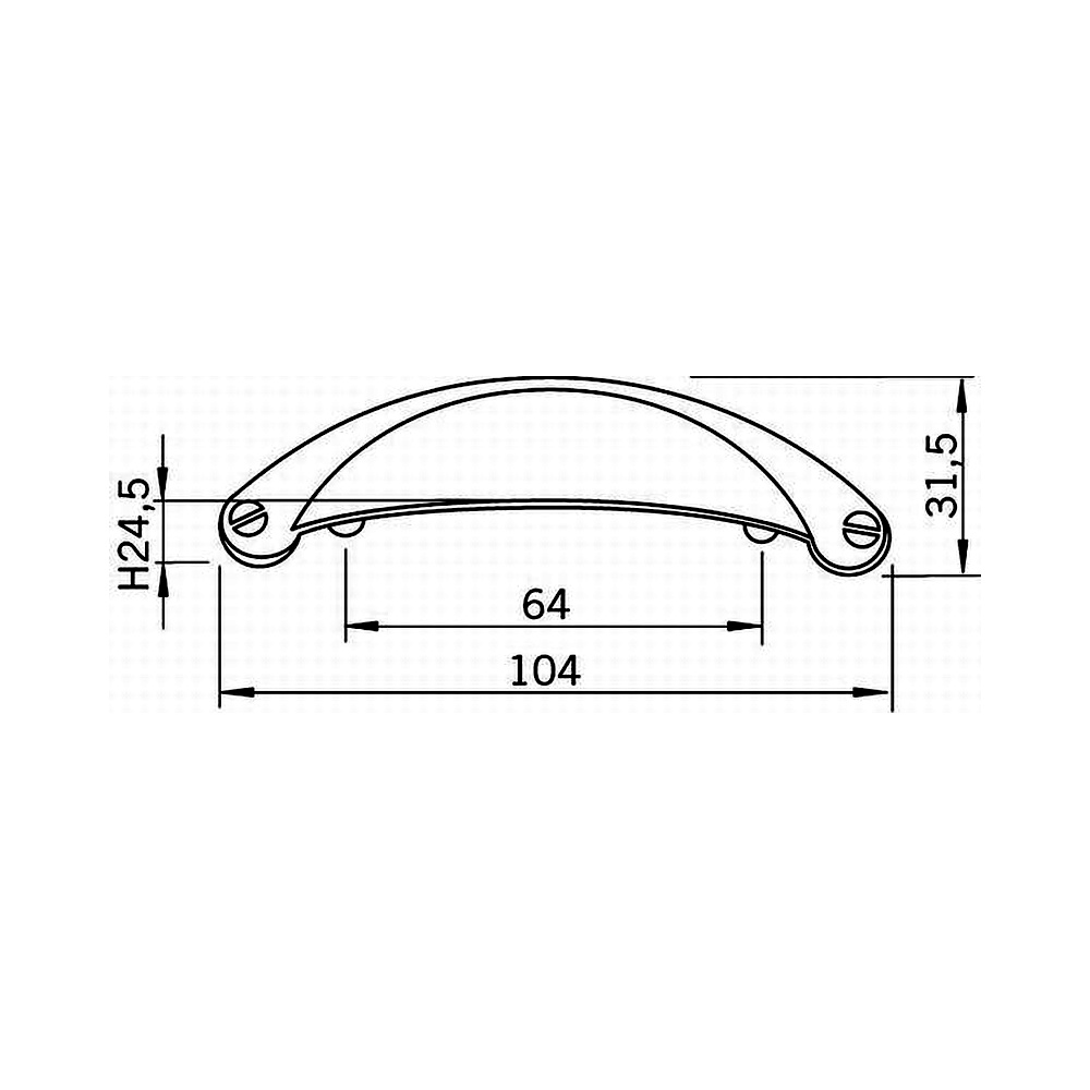 14082 úchytka MUŠLE nikl broušený