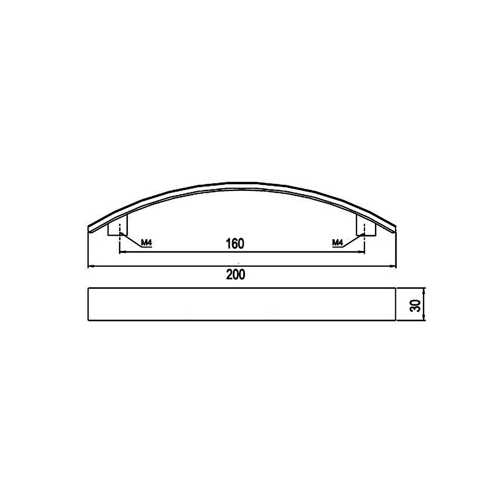 14137 úchytka BOSS rozteč 160mm broušený nikl