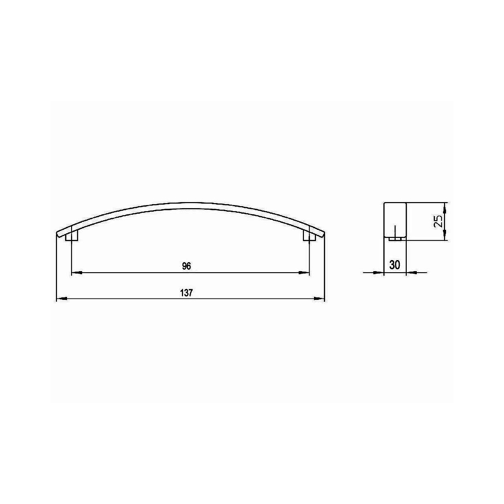 14179 úchytka ANNA rozteč 96mm broušený nikl