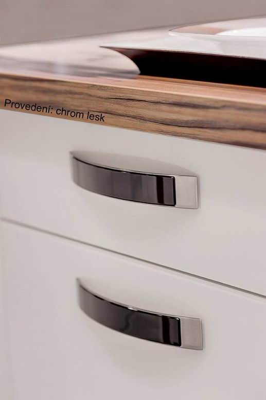 14182 úchytka ANNA rozteč 160mm broušený nikl