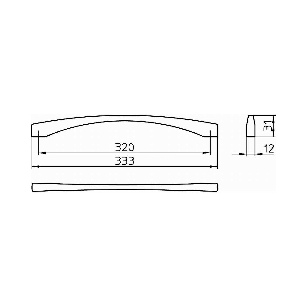 14189 úchytka rozteč 320mm broušený nikl
