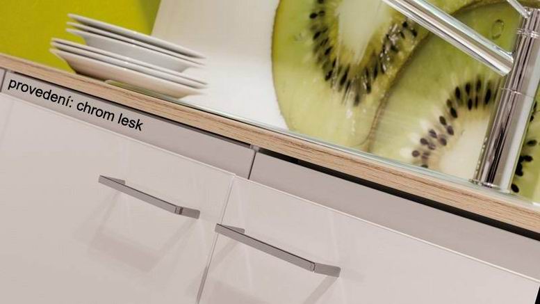 14201 úchytka MILENA 128 rozteč 128mm broušený nik