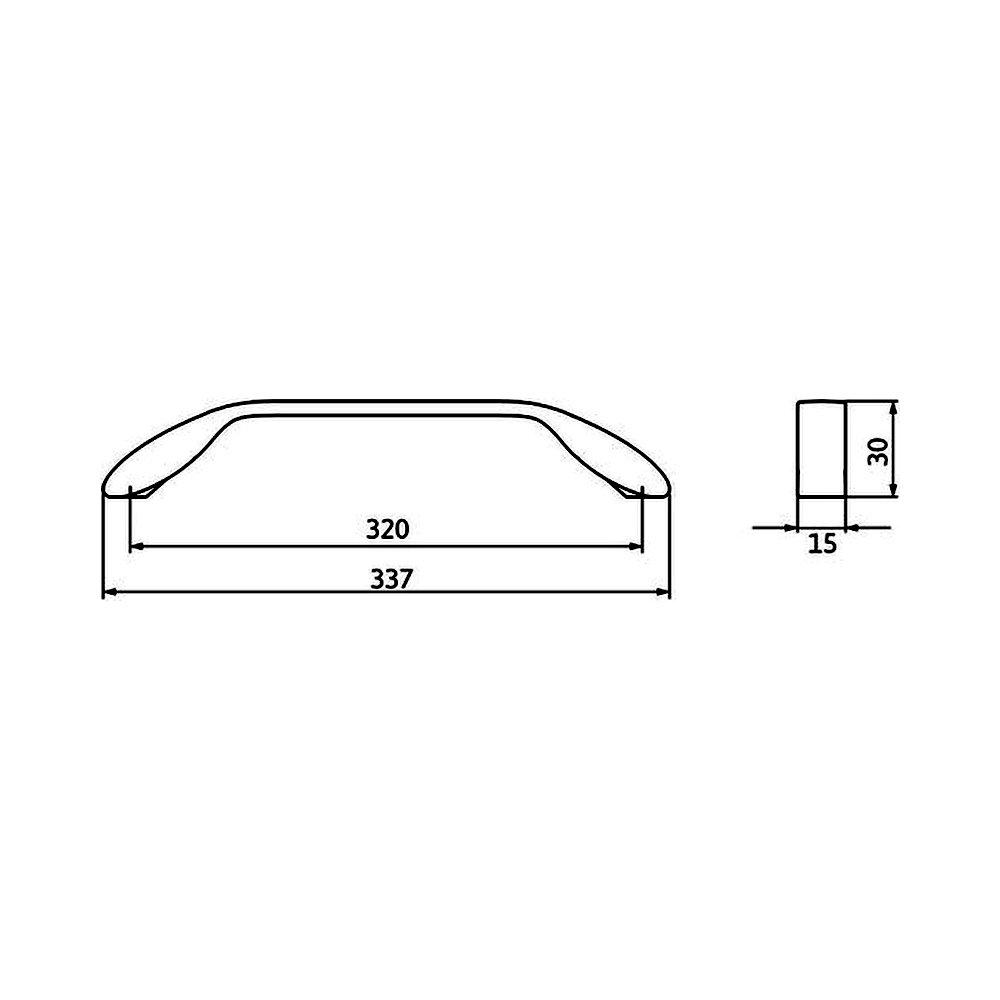 14215 úchytka rozteč 320mm, antracit