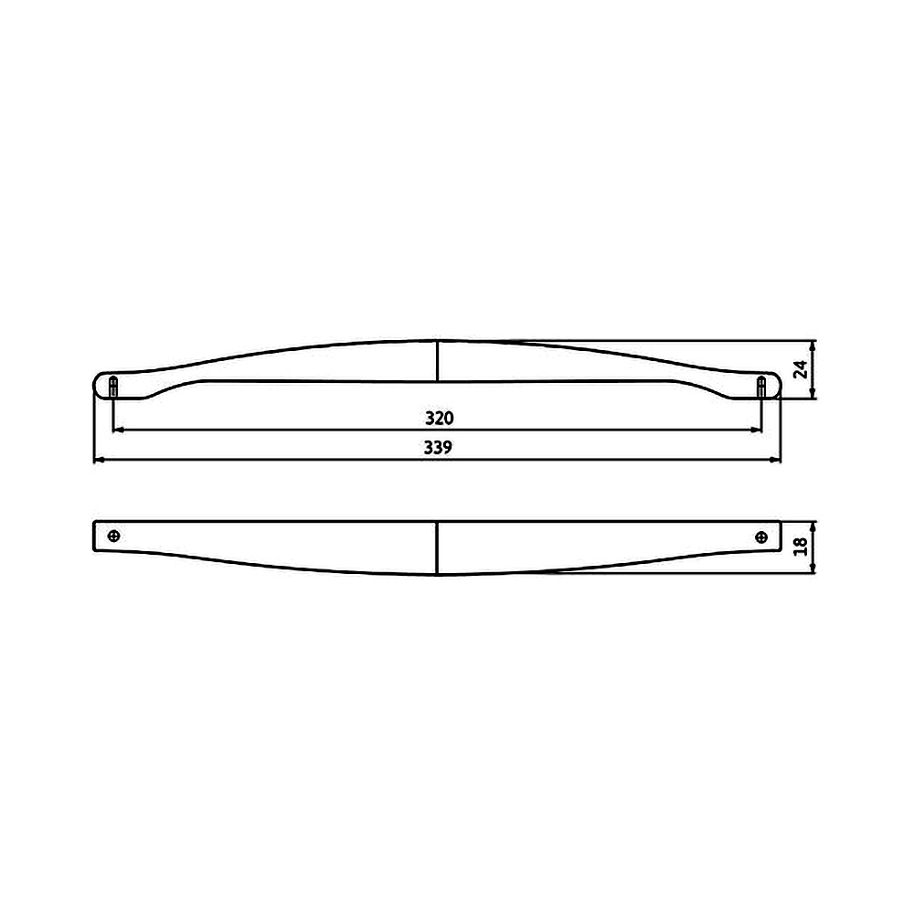 14237 úchytka rozteč 320mm, ušlechtilá ocel efekt
