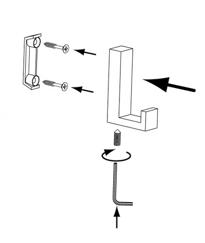 14271 věšák Kovový bílý