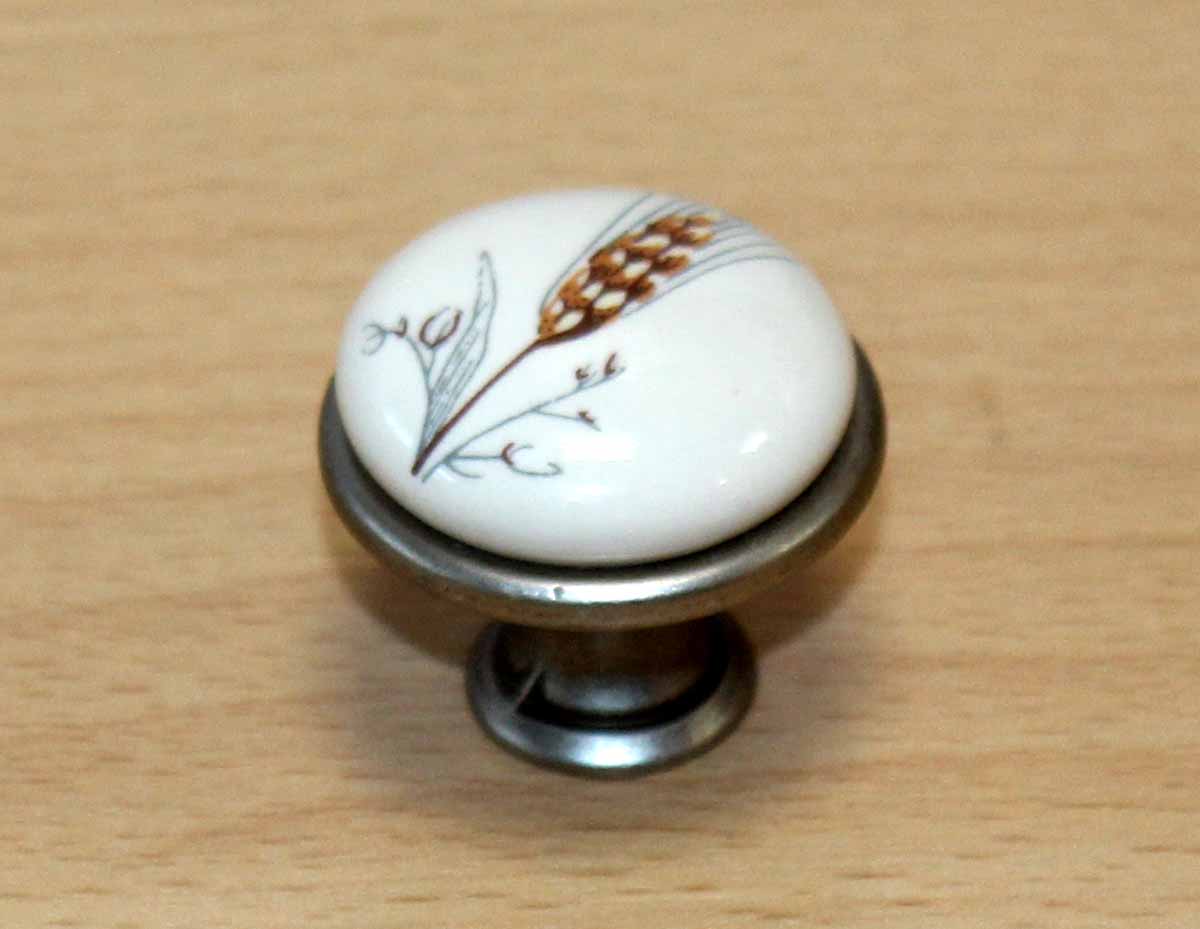 17003 - OLIN 29mm starostříbro porcelán klásek