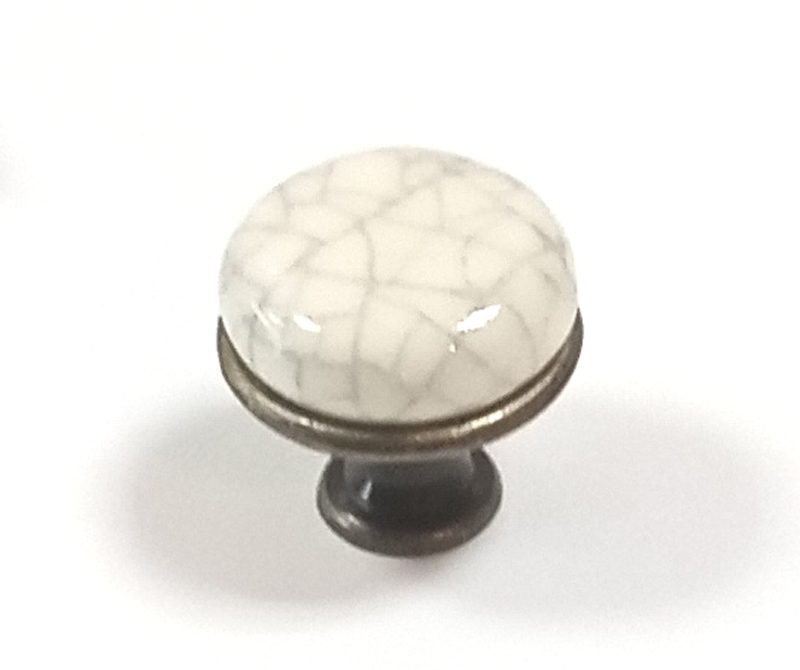 17008 - OLIN 29mm starostříbro porcelán popraskaný