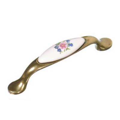 17012 -OLGA 96mm staromosaz porcelán kytka