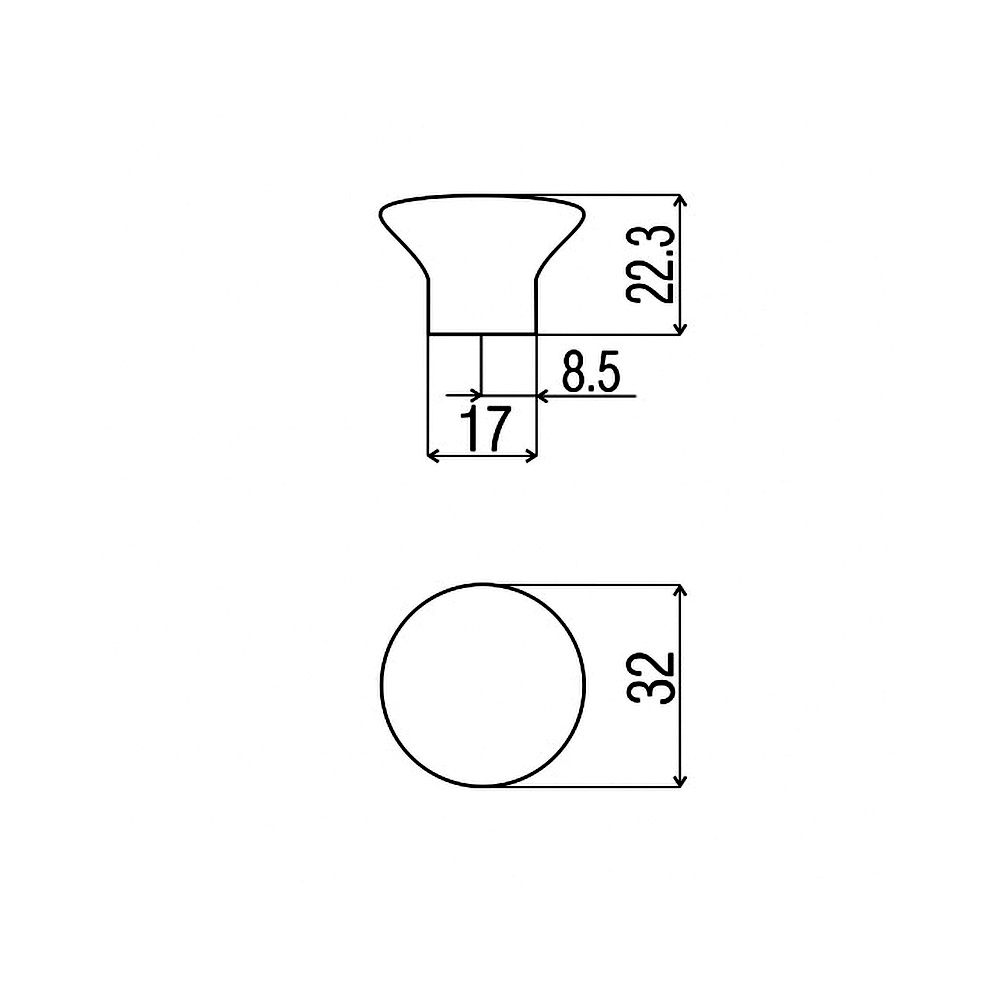 17019 knopka 32mm porcelán kytka
