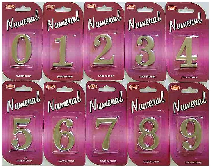 C45 Číslice 45mm - "6" - Broušený nikl