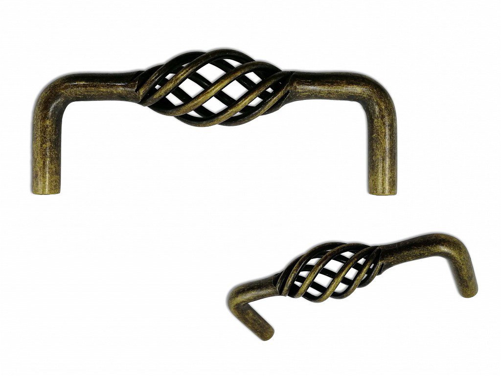 62407 úchytka KOLI rozteč 96mm staromosaz