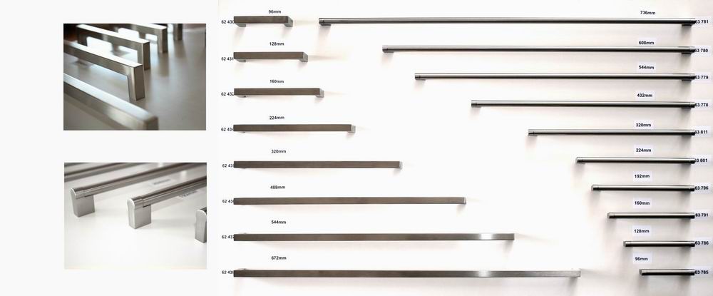 62438 úchytka TAMIKA rozteč 672mm nerez