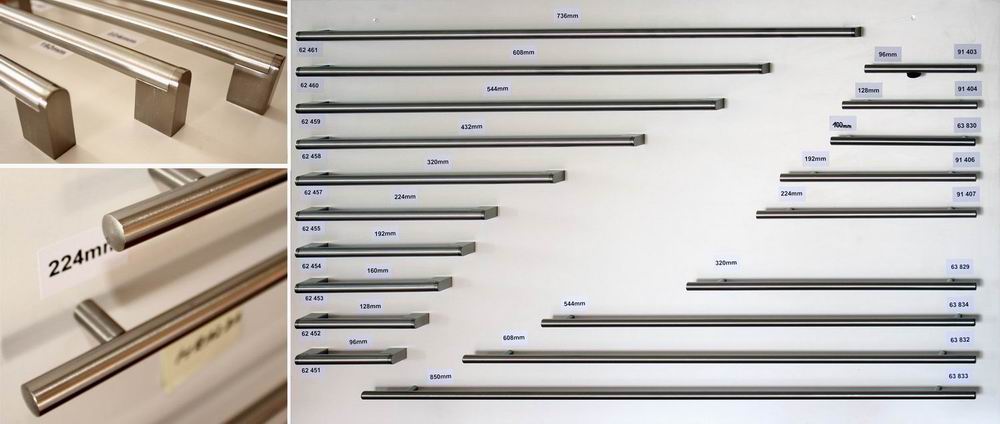 62461 úchytka PALANA rozteč 736mm nerez