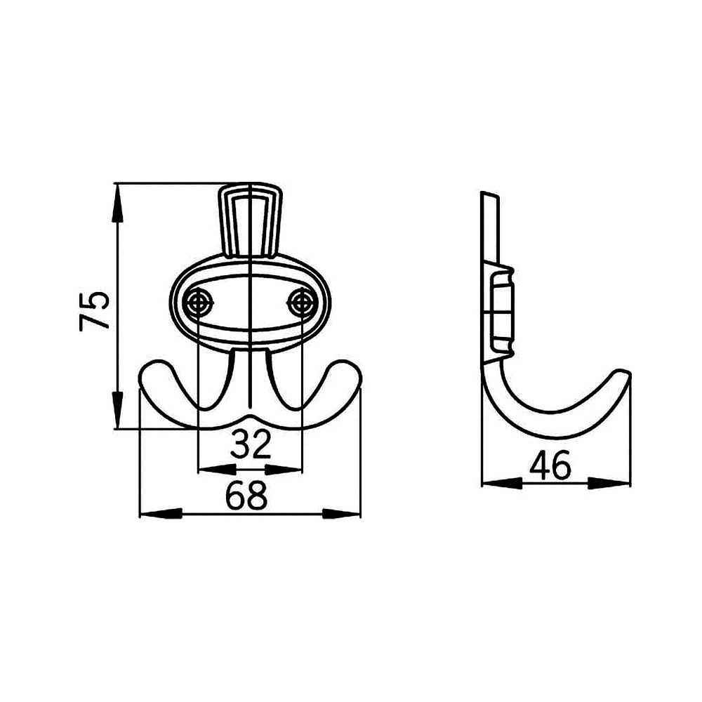 62780 věšák ELEN bronz