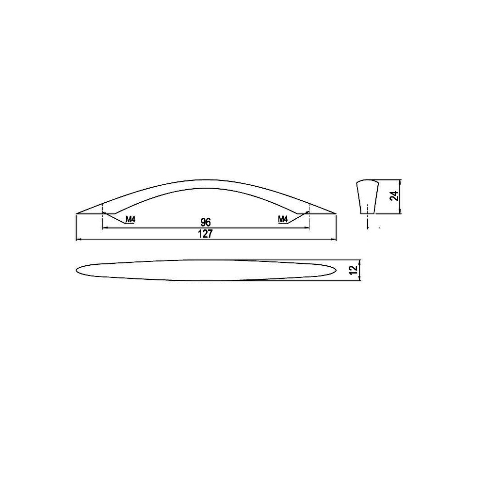 63102 úchytka LEGIN rozteč 96mm mosaz lesklá