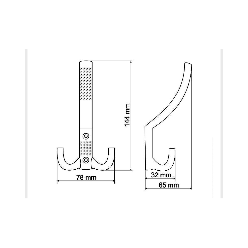 63351 věšák MALL mosaz lesklá