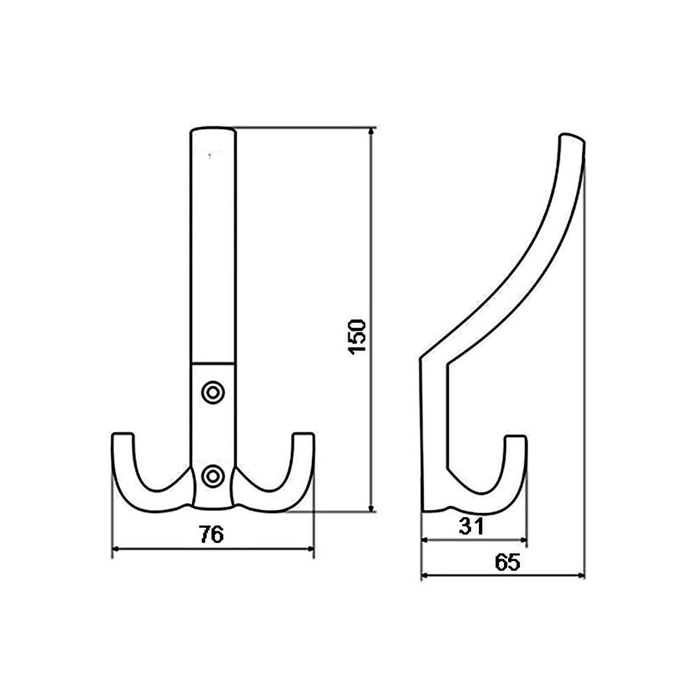 63403 věšák LAMA satén chrom