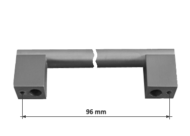 63489 úchytka PALMA rozteč 96mm broušený nikl