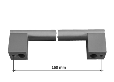 63491 úchytka PALMA rozteč 160mm broušený nikl