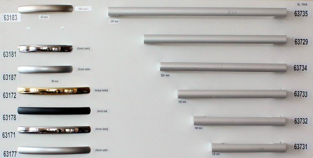63734 úchytka XAVER rozteč 224mm hliník