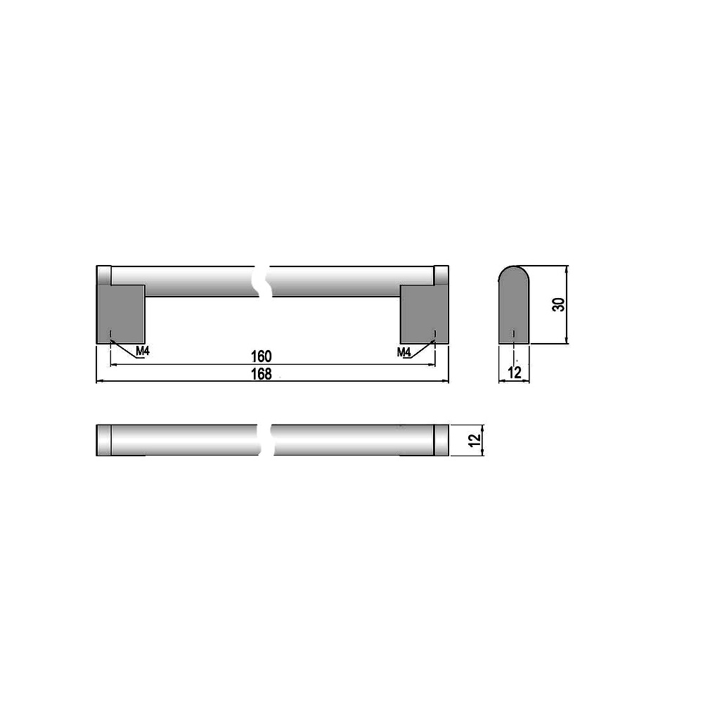 63791 úchytka PALOMA rozteč 160mm nerez