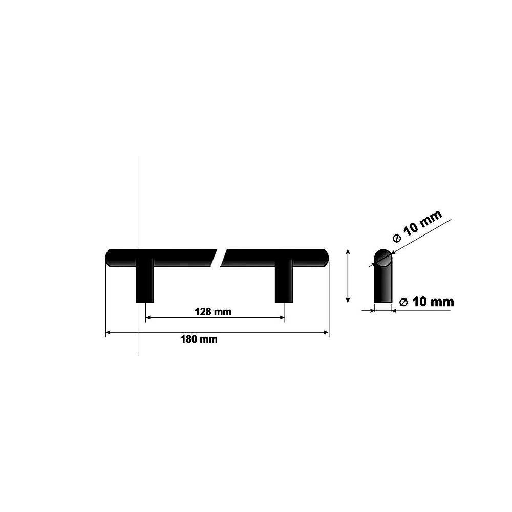 63822 úchytka HRAZDA rozteč 128mm broušený nikl