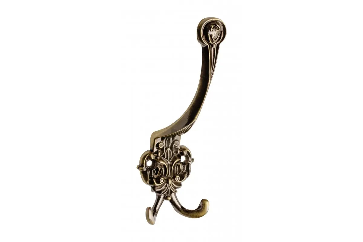 66204 věšák H2 staromosaz