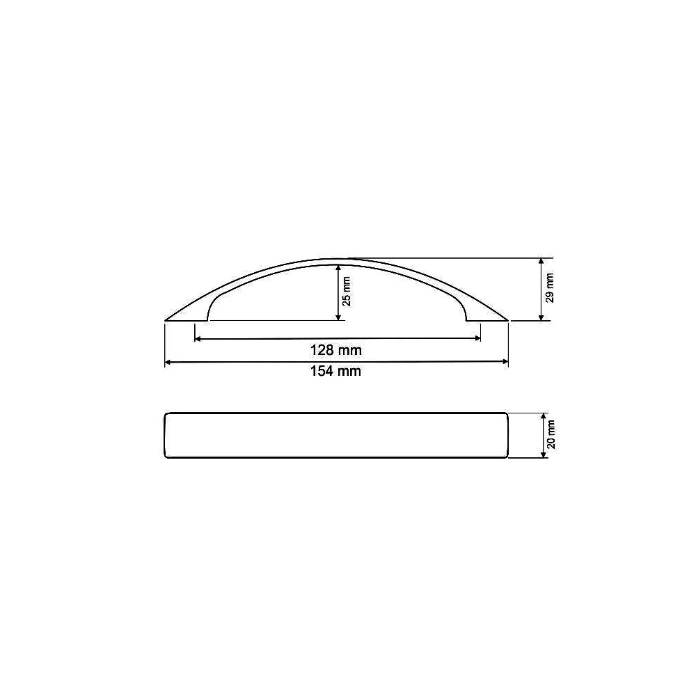 770038 úchytka  RUGBY rozteč 128mm satén chrom