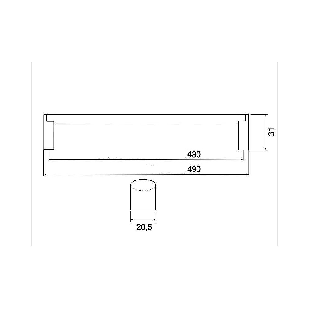 770042 úchytka rozteč 416mm nerez  RADKA