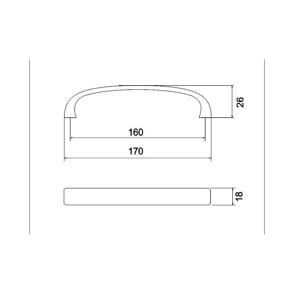 770067 úchytka  KORTINA rozteč 160mm broušený nikl