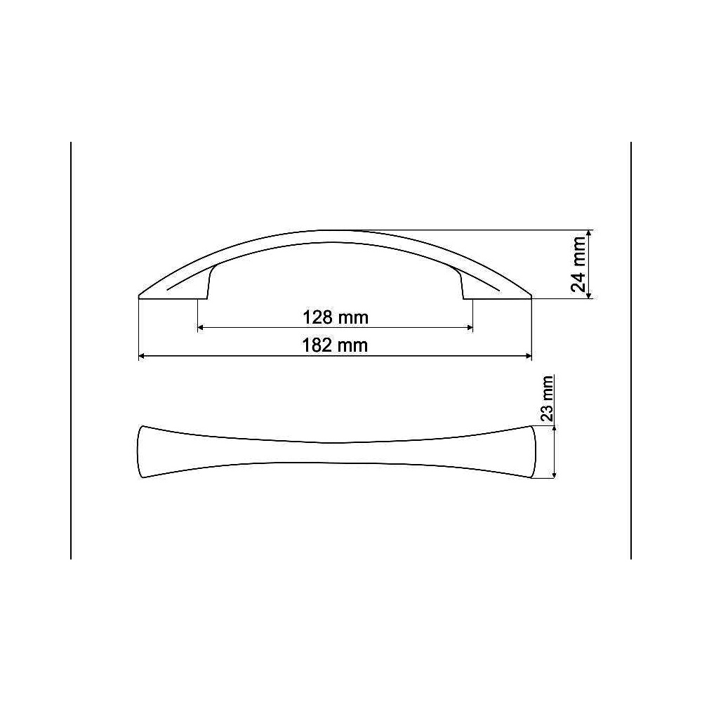 770084 úchytka  DARA rozteč 128mm mat broušený nikl