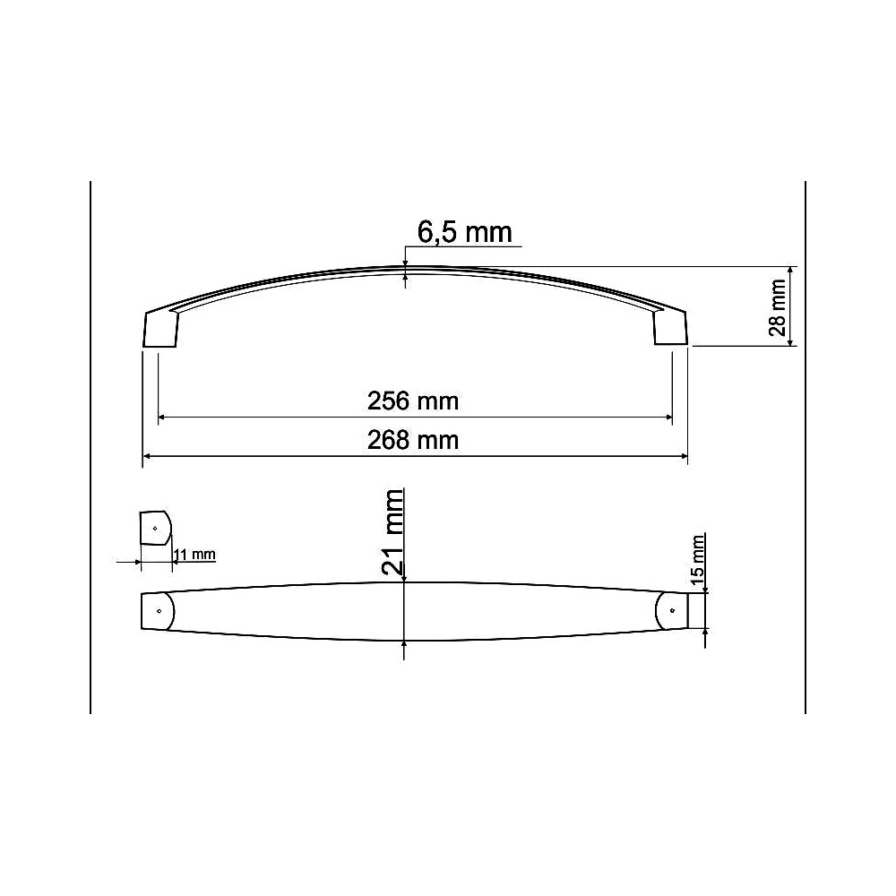 770088 úchytka  KORDA rozteč 256mm satén nikl