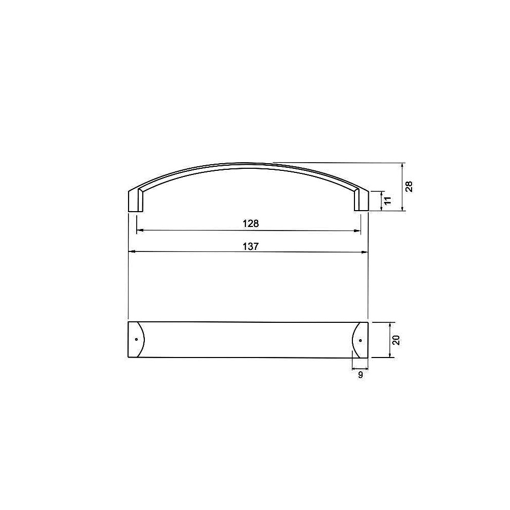 770107 úchytka  DADY rozteč 128mm chrom lesklý